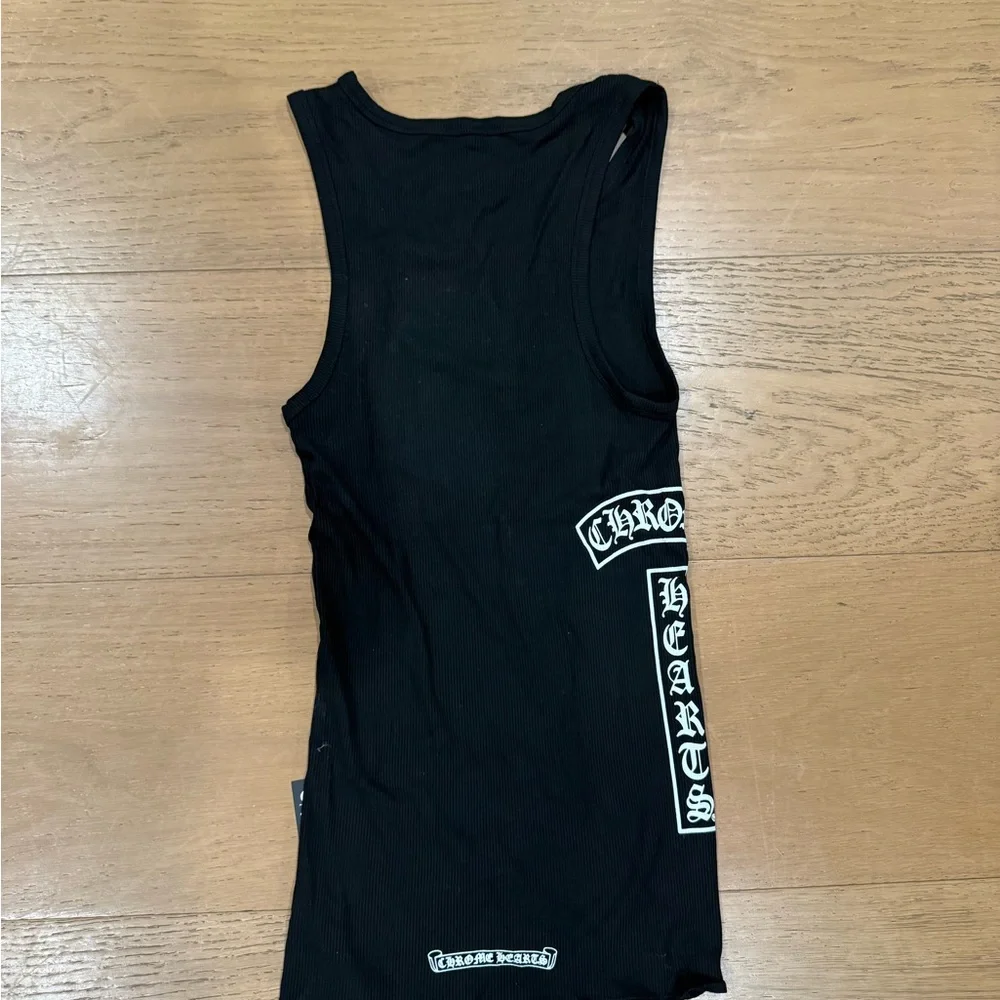 Chrome Hearts Black Ribbed Tank Top - Picture 1 of 3